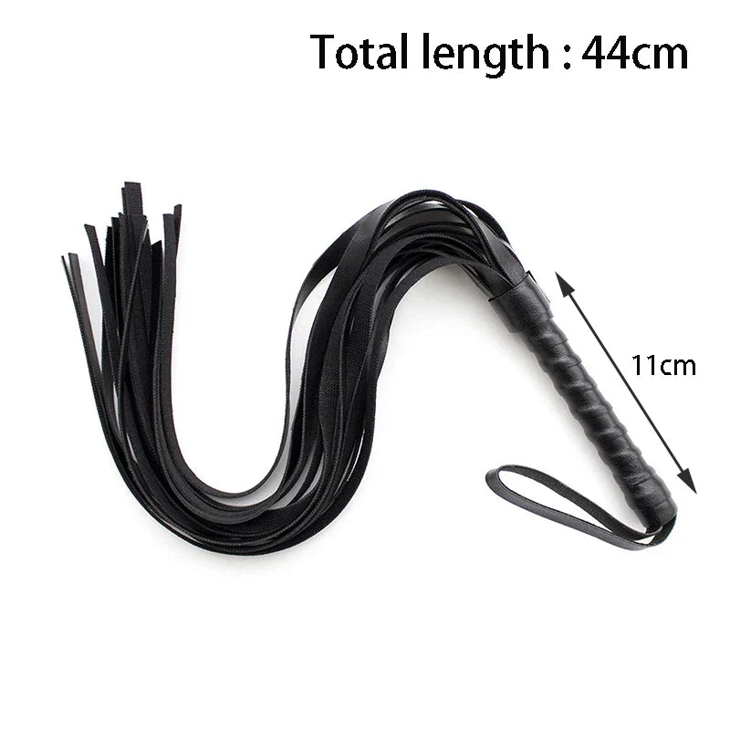 Silicone Whip Racing Riding Crop Party Flogger Hand Cuffs – 5 Colors