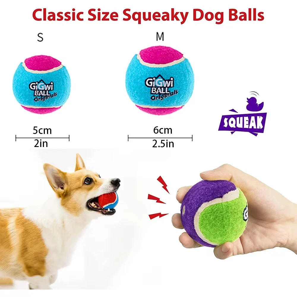 OUZEY 4Pcs/Set Pets Dog Squeaky Tennis Ball - ProPawPet.com