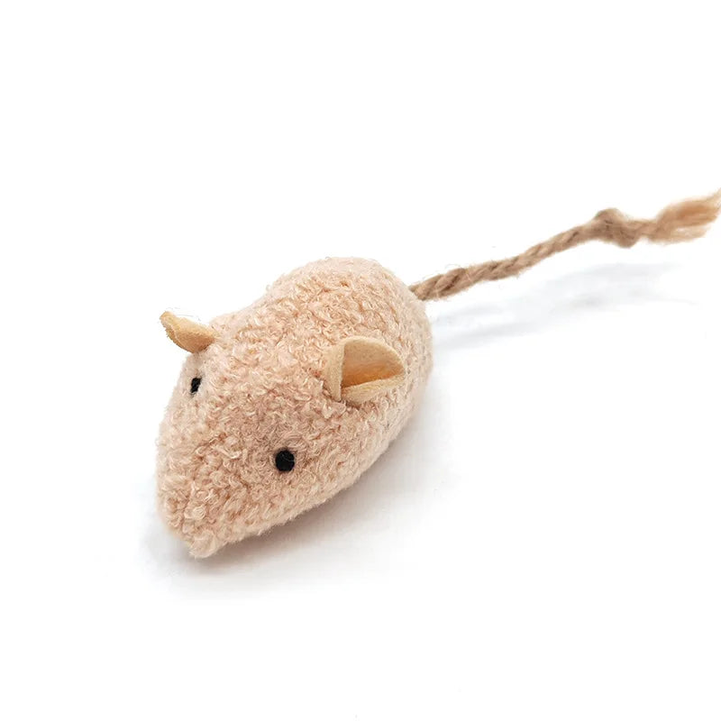 Interactive Cat Plaything Simulation Plush Grass Mouse Self Entertaining Chew