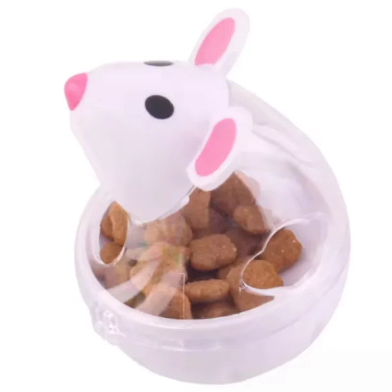 Pet Feeder Cat Plaything Mouse Rolling Food Dispenser – 2 Colors
