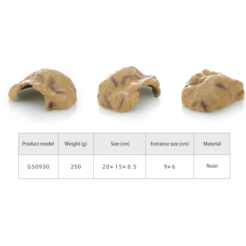 Resin Reptile Pet Rock Hide Cave Resin - ProPawPet.com