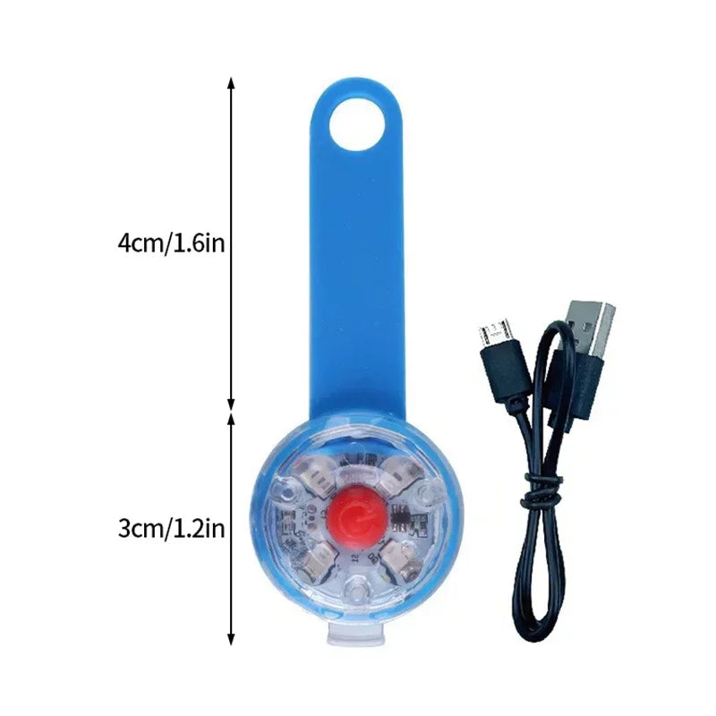 Waterproof LED Light Dog Collar USB Charging Glowing Pendant – 5 Colors