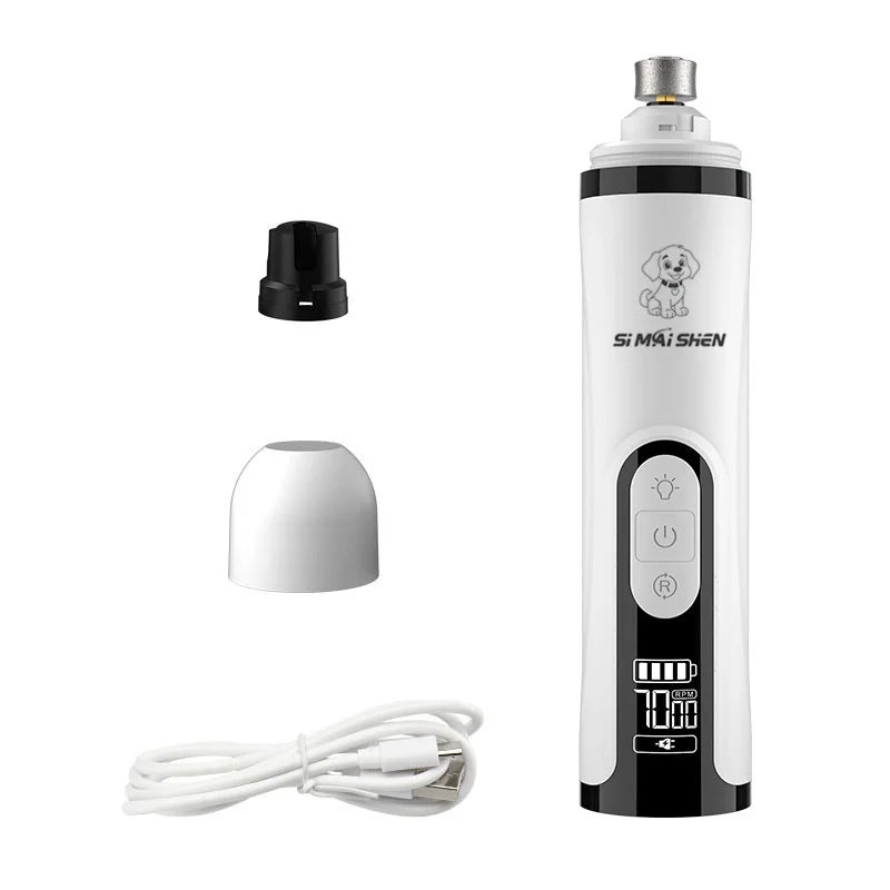 Pet Nail Grinder with LED Light - USB Rechargeable Clipper – Cat Supplies