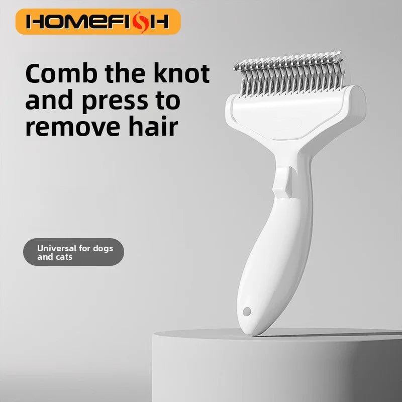 Floating Stainless Steel Dog Hair Removal Grooming Brush – Dog Supplies