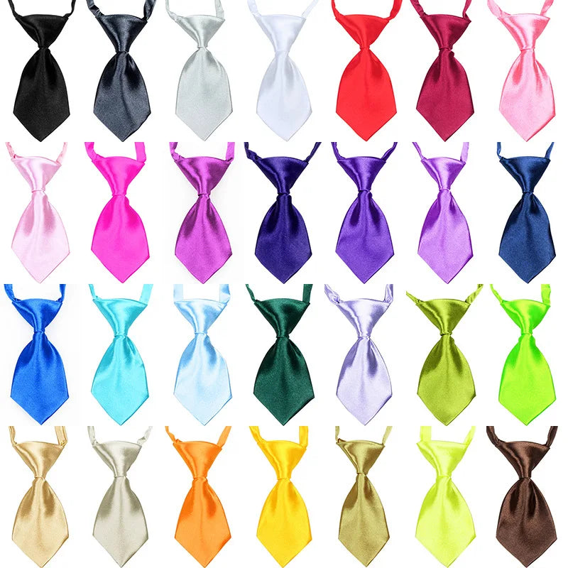25/50/100pcs Small Dog Ties Solid Adjustable - ProPawPet.com