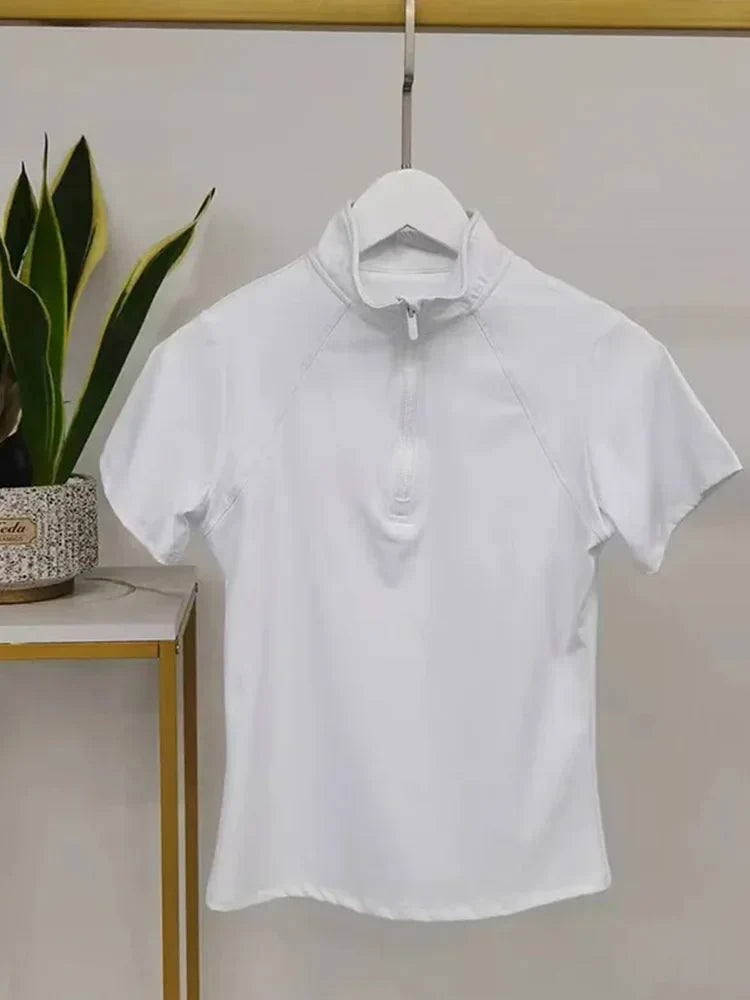 MXLLINA Girls Equestrian Short Sleeves Tops - ProPawPet.com