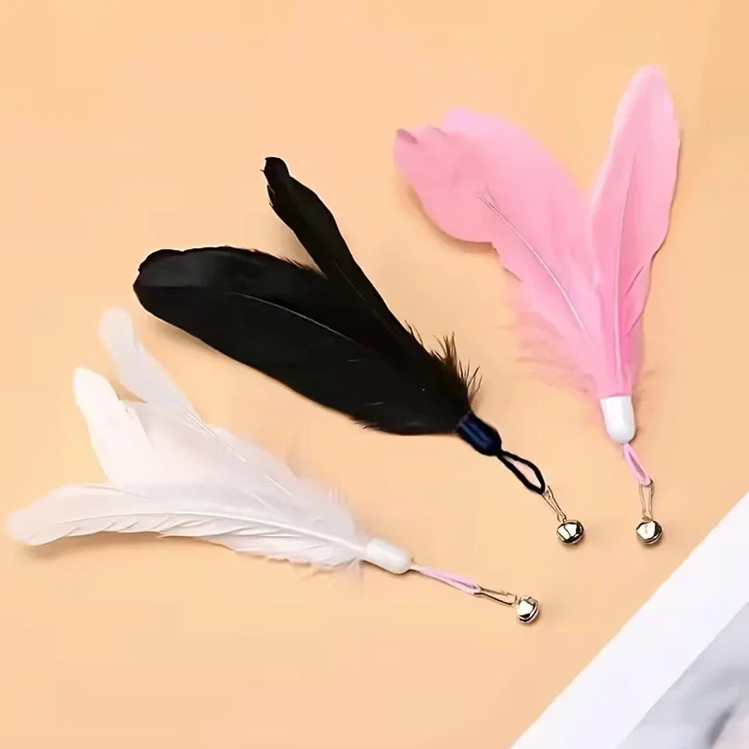 Cat Feather Bell Toy with Suction Cup Base 1 Teaser – 5 Colors