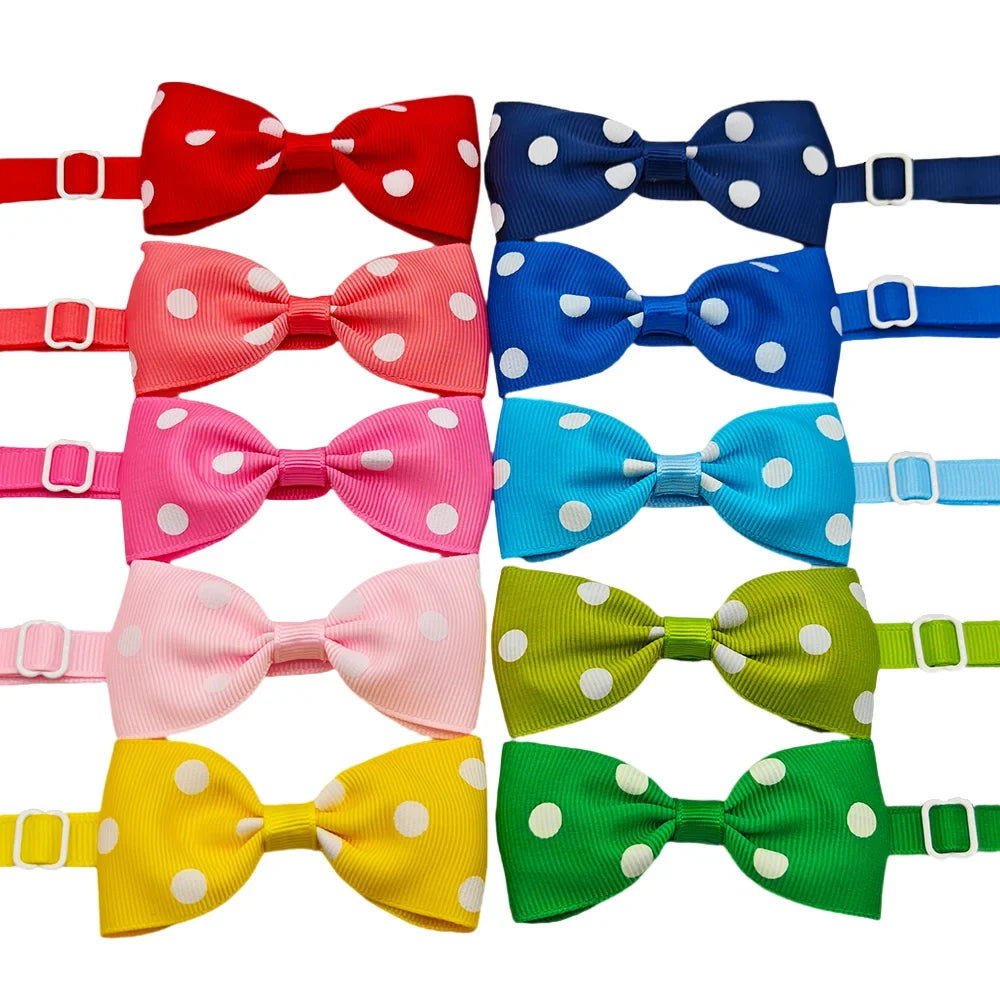 10pcs Ribbon Bow Ties For Dogs Adjustable - ProPawPet.com