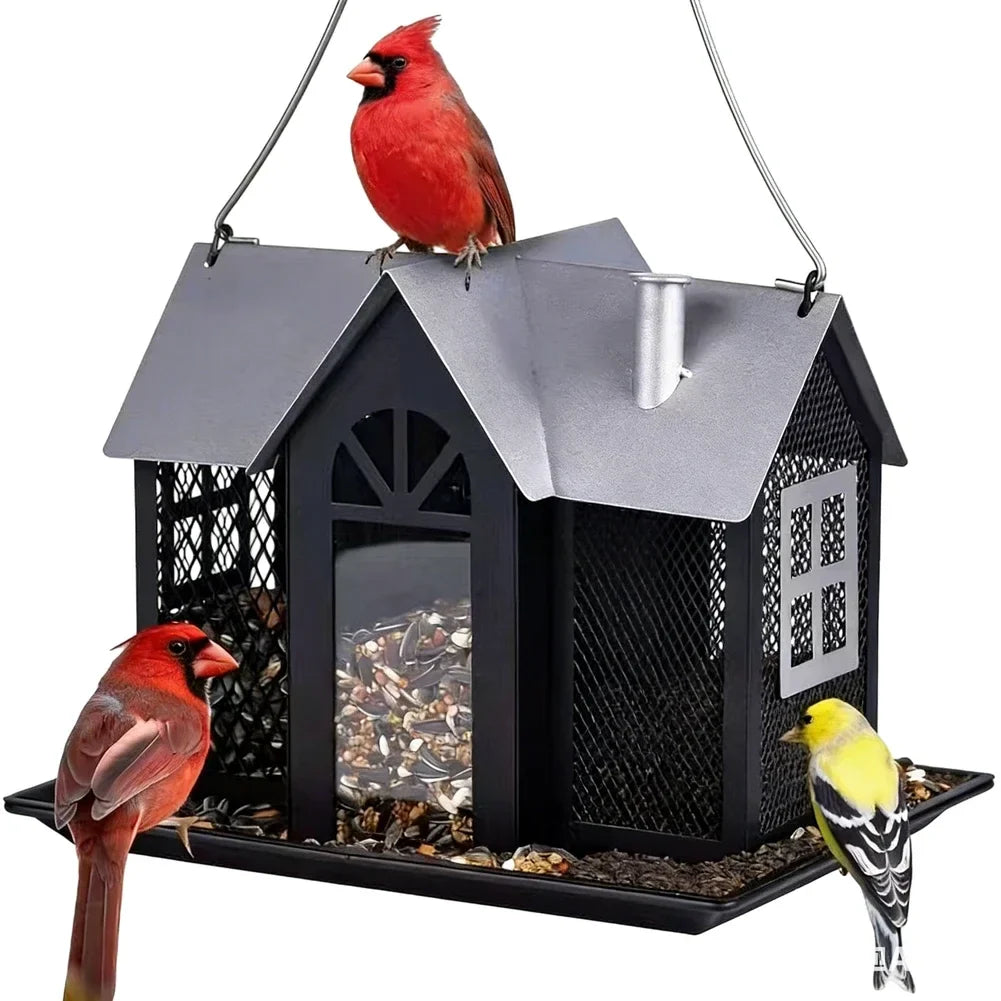 Solar Bird Feeders Home for Outdoors Hanging Squirrel Proof