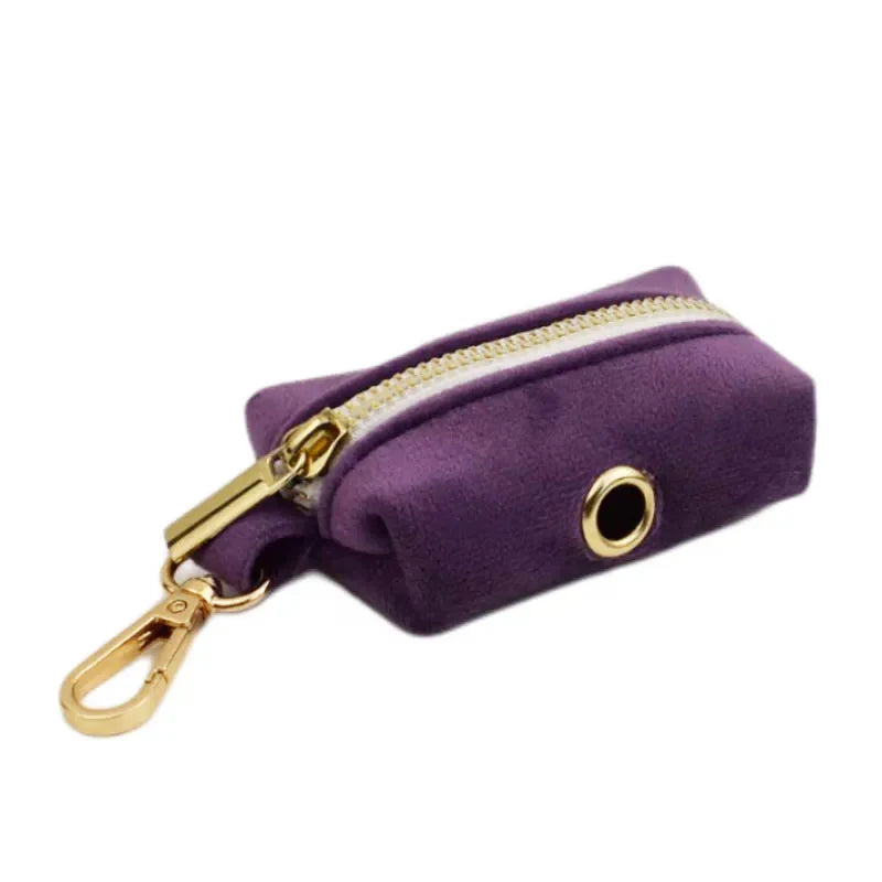 Purple Velvet Dog Collar And Leash Set For - ProPawPet.com