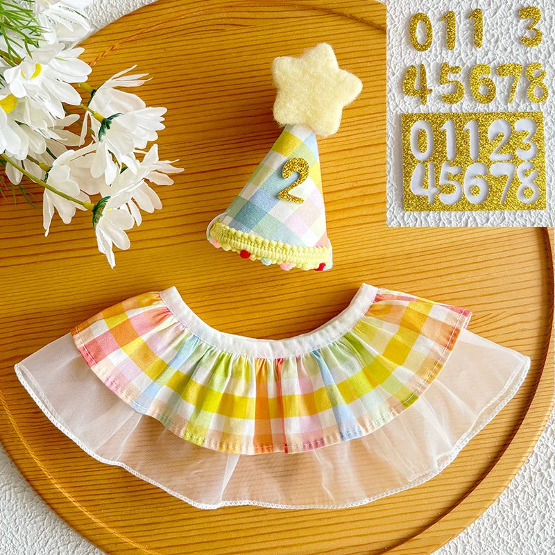 Dog Birthday Hat Bandana New Rainbow Style - ProPawPet.com