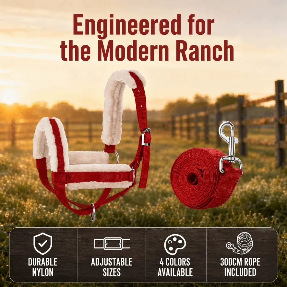 Plush Nylon Cow Halter Adjustable with Long - ProPawPet.com