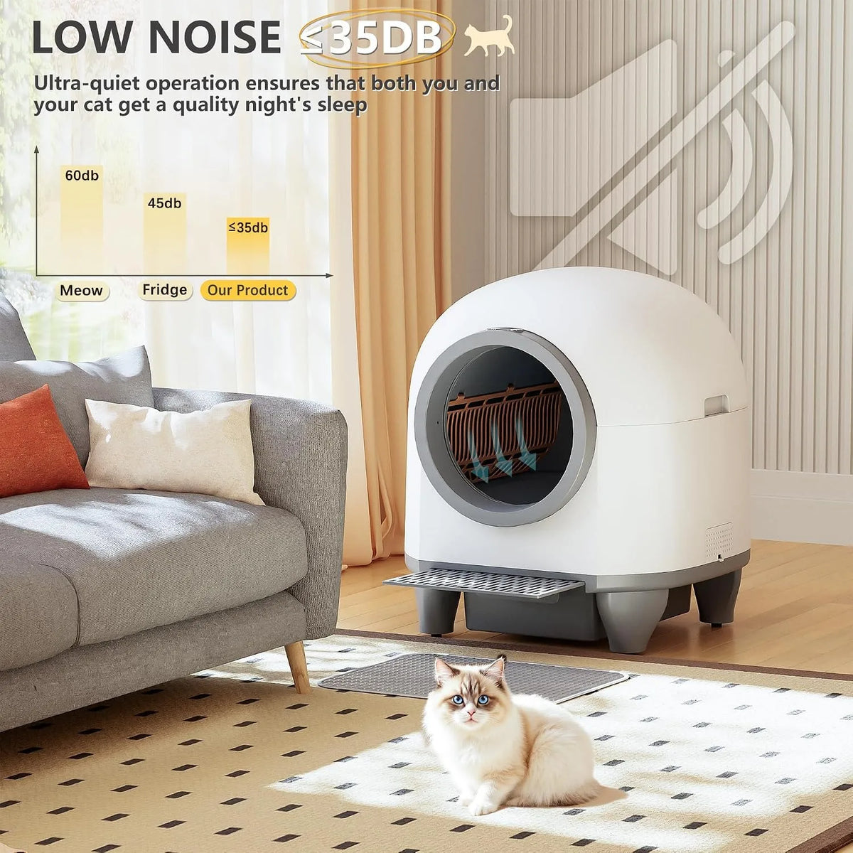 90L Self Cleaning Cat Litter Box, APP - ProPawPet.com