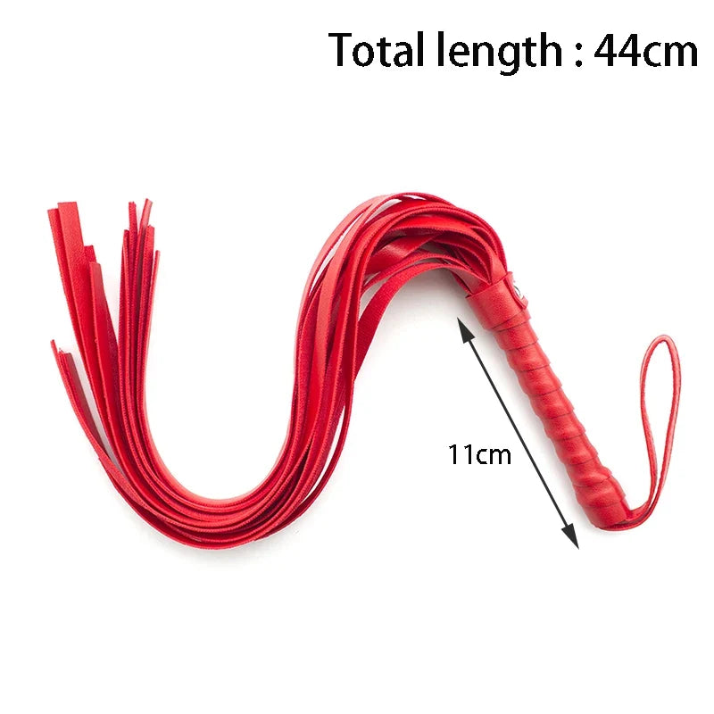 Silicone Whip Racing Riding Crop Party Flogger Hand Cuffs – 5 Colors