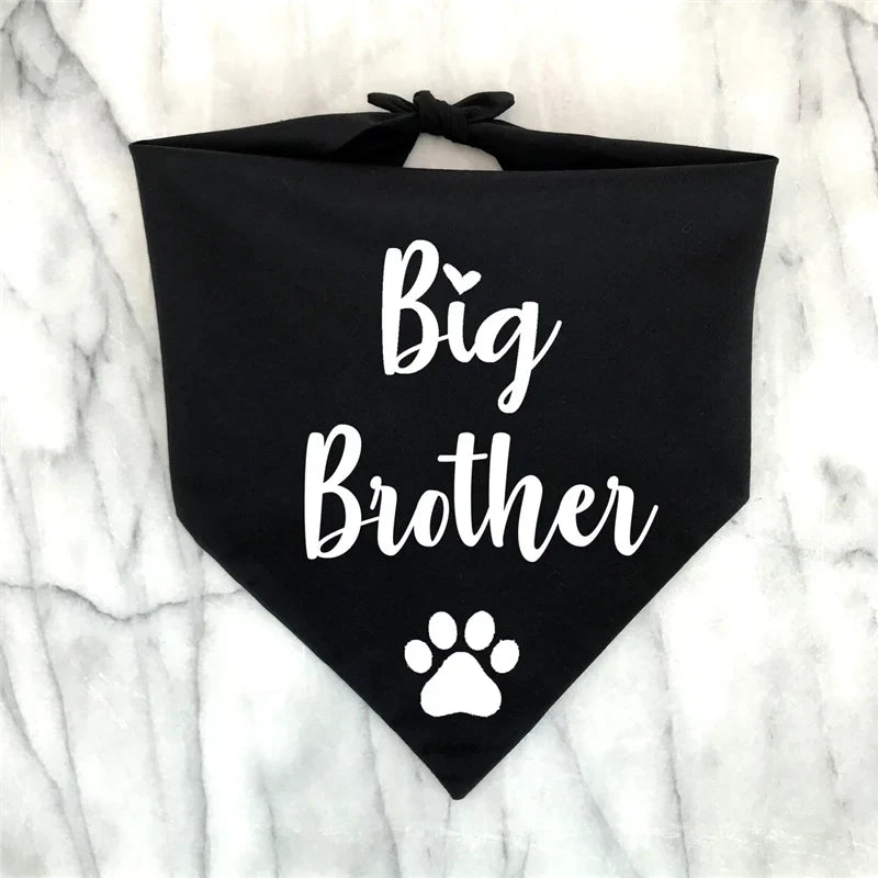 Big Brother Sister Dog Bandana Scarf for Baby Announcement – Dog Supplies