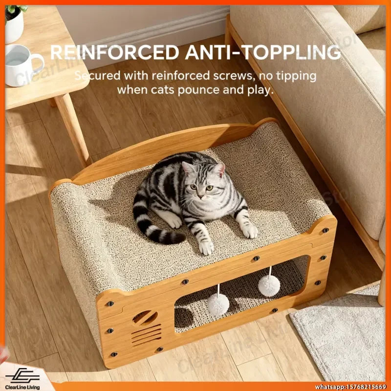 3 in 1 Cat Scratcher House Box with Scratch - ProPawPet.com