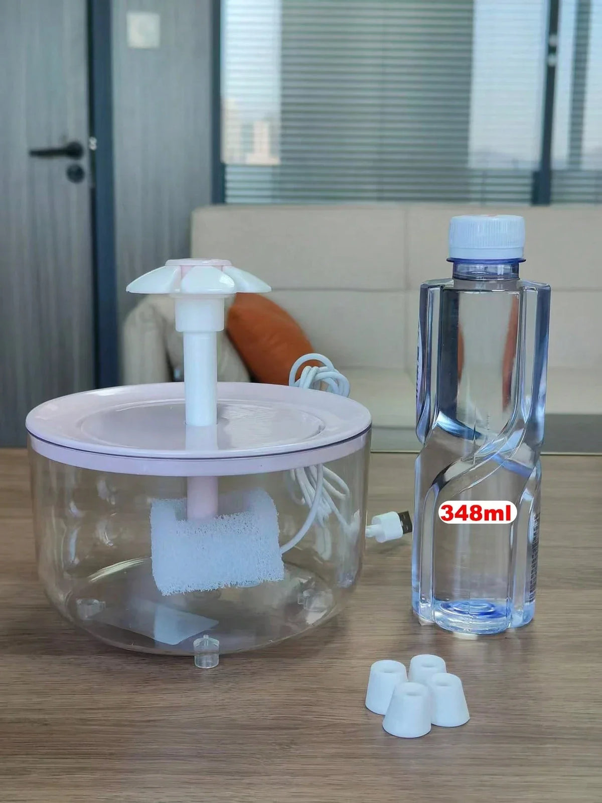 1500ml 50.72oz Floral Design Automatic Cat Water Fountain – 5 Colors