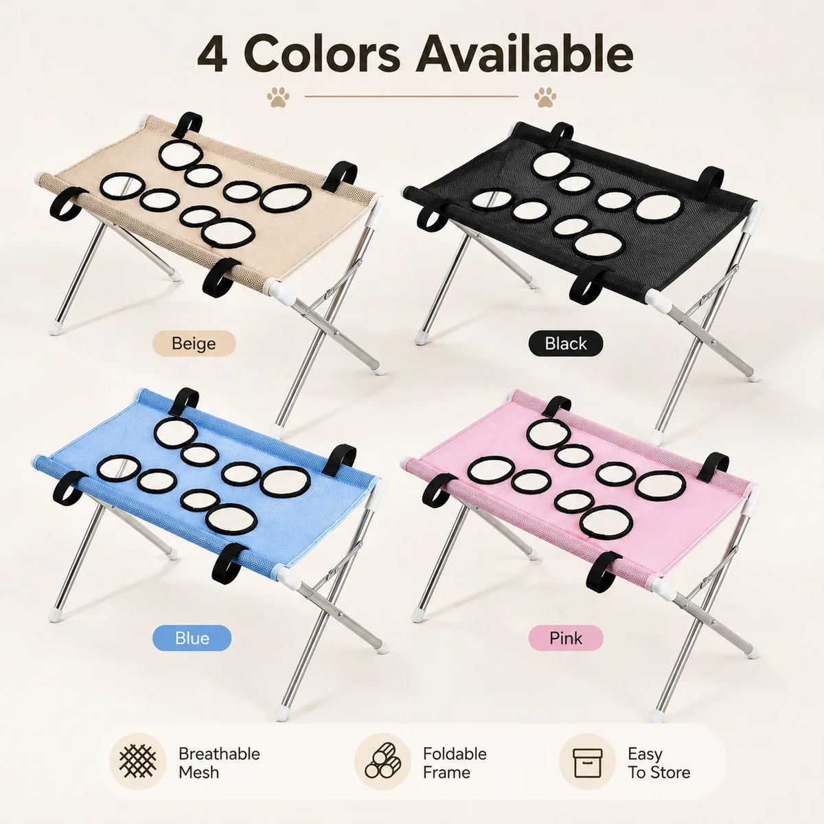 Portable Pet Beauty Hammock Stand Stainless - ProPawPet.com