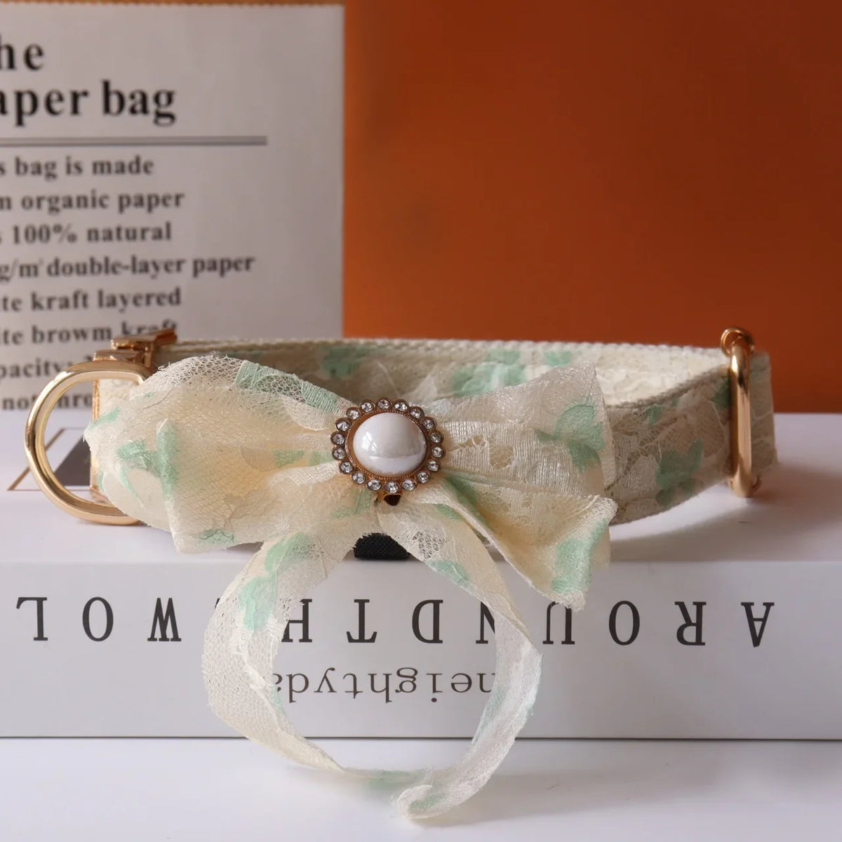 Personalized ID Lace Wedding Dog Collar - ProPawPet.com