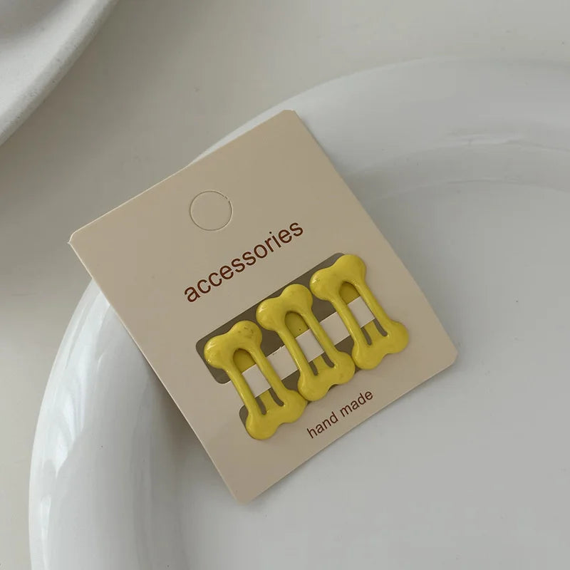 Set Bone Shape Dog Bb Clips Cute Hair Hairpin Puppy – 10 Colors