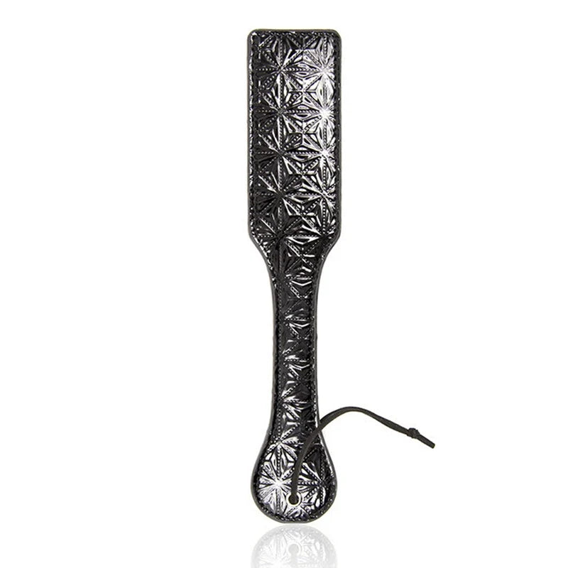 Leather Diamond Pattern Flog Spank Paddle Horse Whip