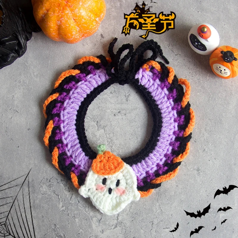 Hand-crochet Pet Scarves Collars Halloween - ProPawPet.com