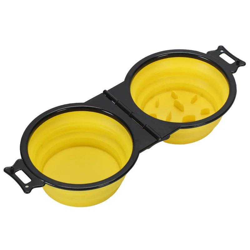 1-piece 2-in-1 Foldable Dual Dish – Dog Supplies