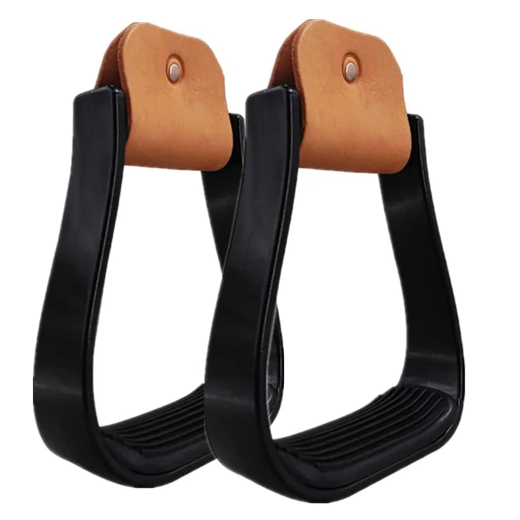 Rubber Horse Stirrups Aluminum Saddle – 2 Colors