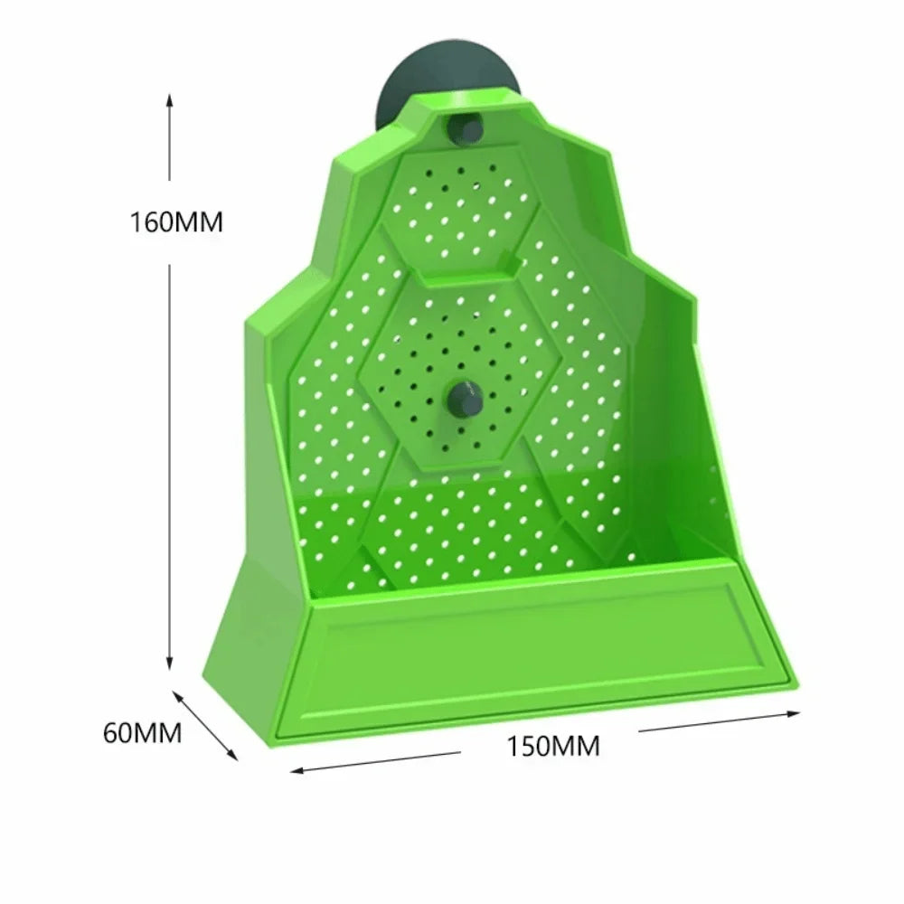 Plastic Reptile Feeding Dish Suspendable Design Open Mouth – 5 Colors