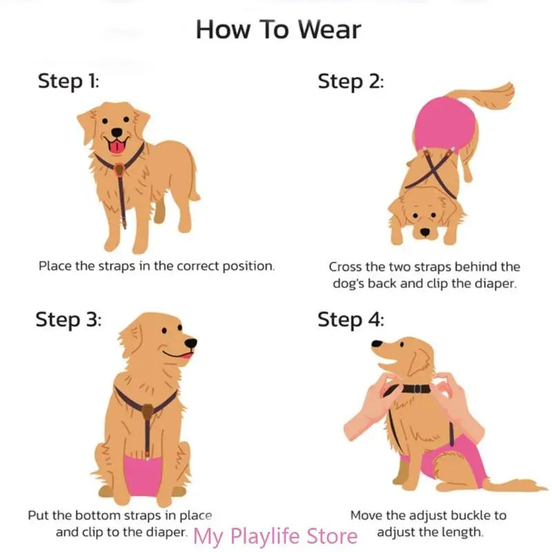 Adjustable Dog Diaper Suspenders for Pet - ProPawPet.com