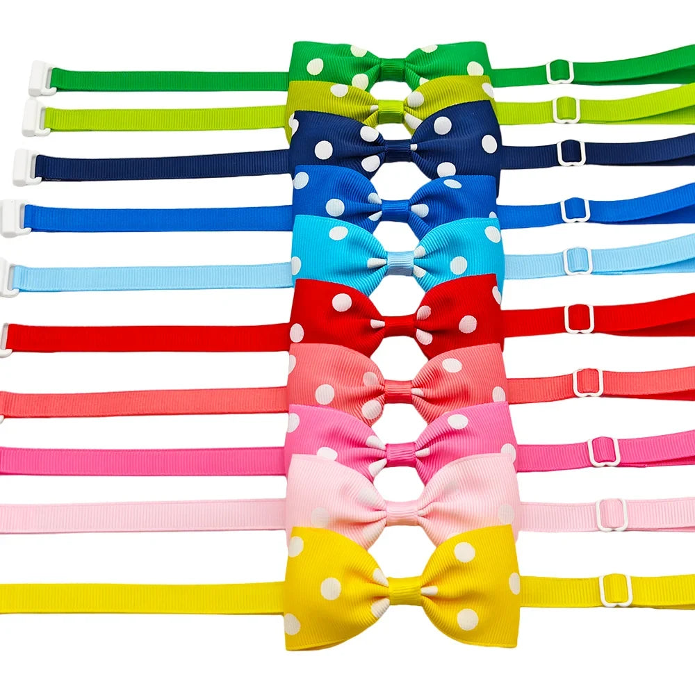 10pcs Ribbon Bow Ties For Dogs Adjustable - ProPawPet.com