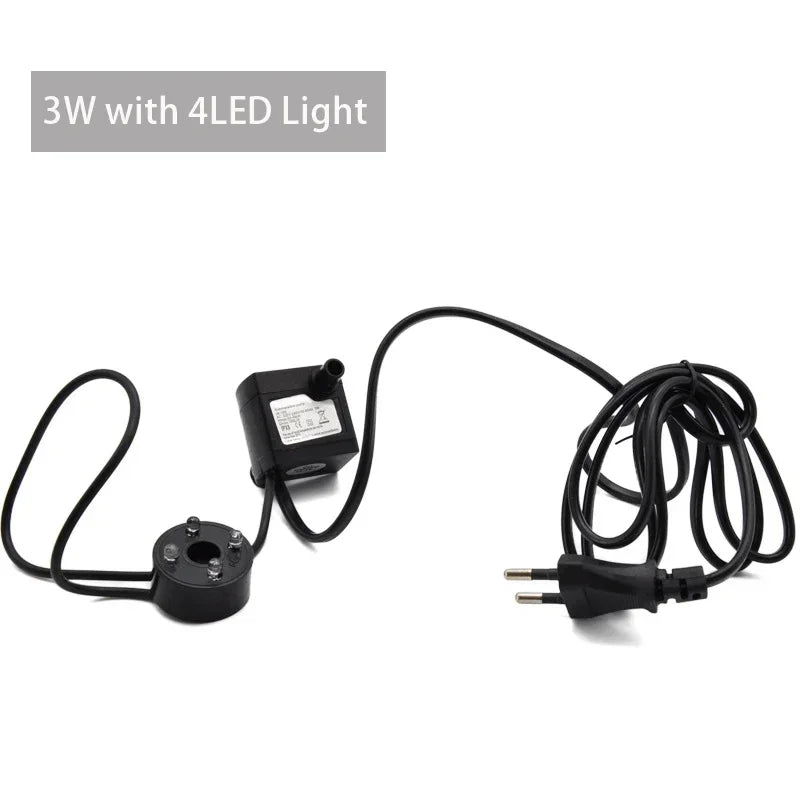 3W 5W LED Light Fountain Pump Fish Tank - ProPawPet.com