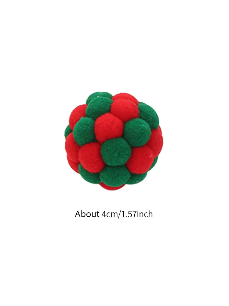Cat Toys Colorful Handmade Bell Ball, Interactive