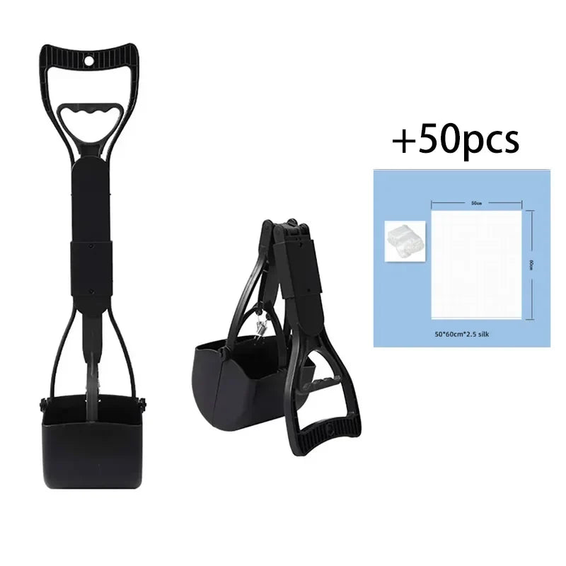Dog Poop Grabber Pooper Scooper Long Handle Large Folding – 4 Colors