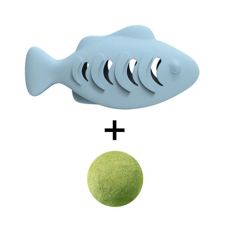 Soft Safe Silicone Fish Cat Toy Catnip Durable Molar Relaxing – 6 Colors