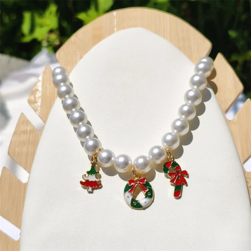 Fashion Adjustable Pearl Pet Collar with - ProPawPet.com