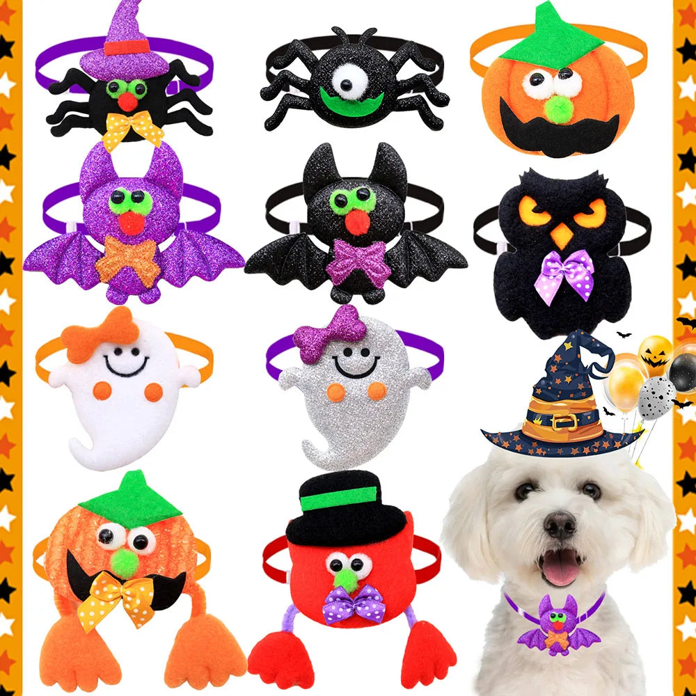 5/10PCS Halloween Party Adjustable Dog Bow - ProPawPet.com