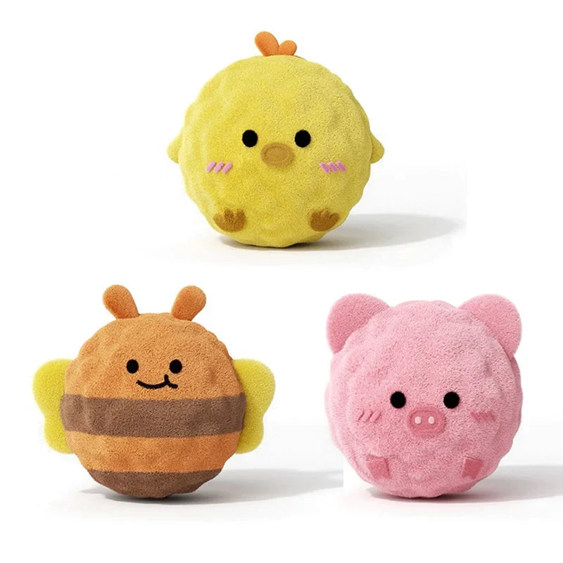 Interactive Mini Plush Bounce Ball Dog Squeaky Toy – photo 11