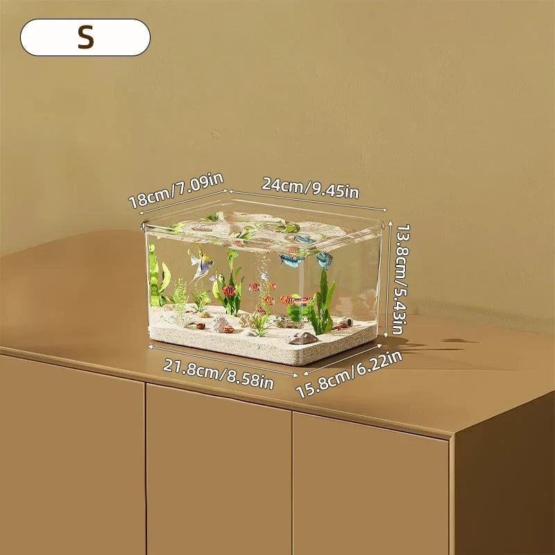 Transparent Aquarium Creative Desktop Fish Tank – 4 Colors