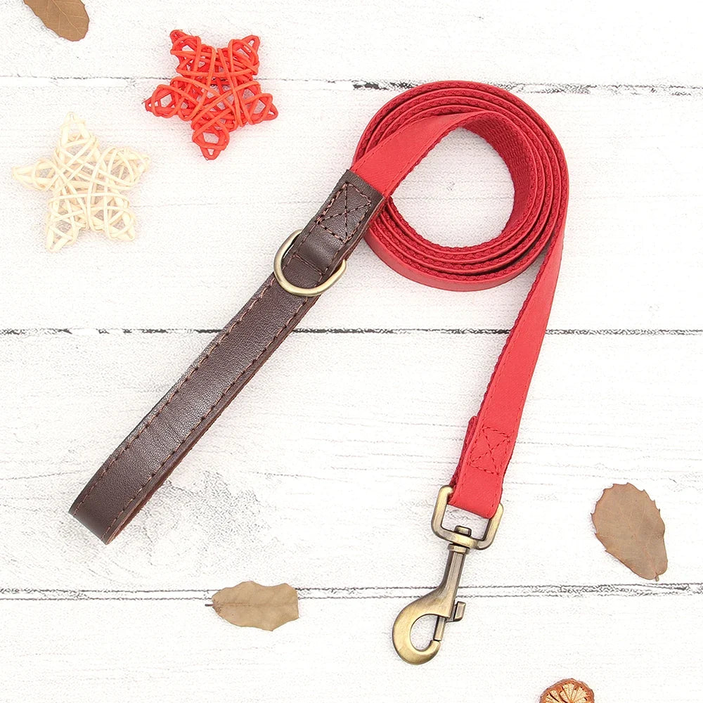 4.5ft Dog Pet Leash Rope 9 Colors PU Leather - ProPawPet.com