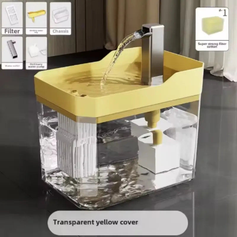 Clear Pet Water Fountain for Cats with - ProPawPet.com
