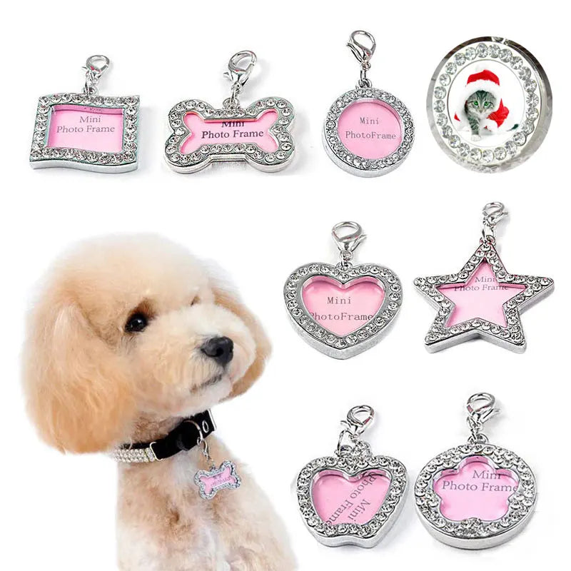 Dog ID Tag Pet Cat Collar Pendant Crystal - ProPawPet.com