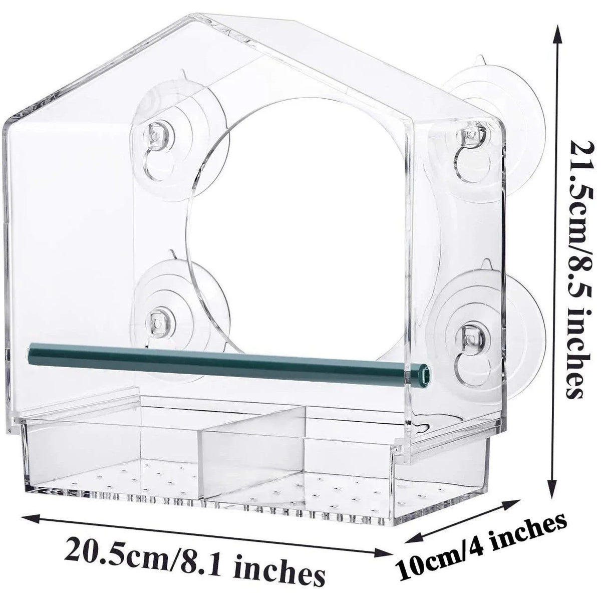Window Bird Food Feeder with Strong Suction Cups