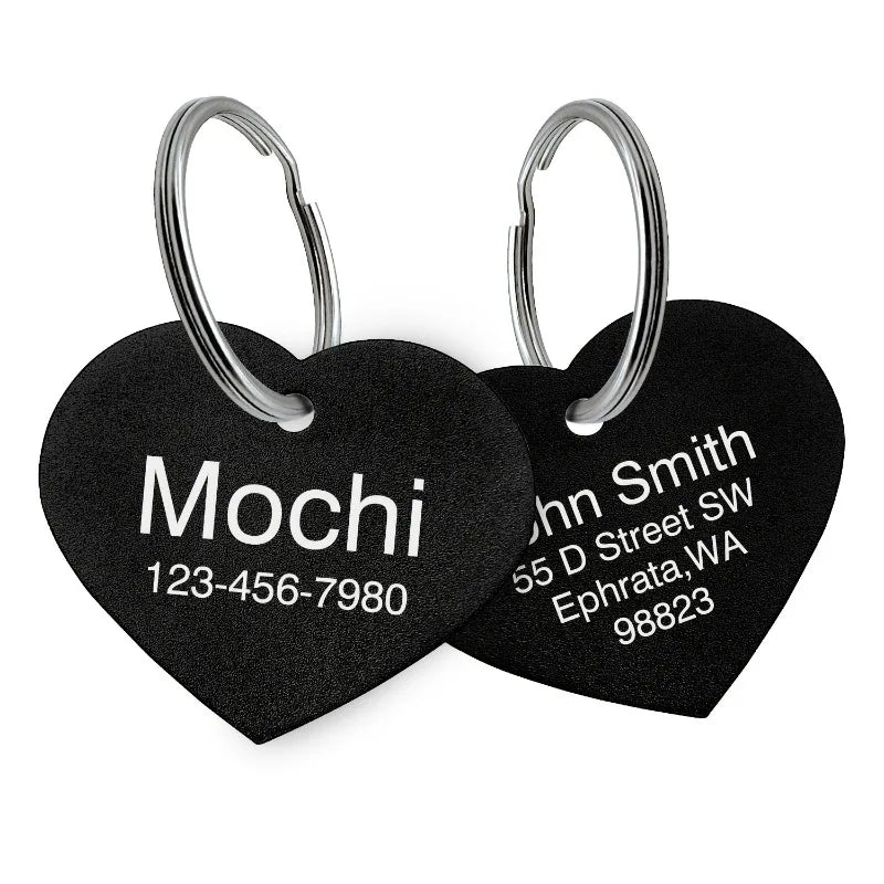 Personalized Custom Aluminum Heart Shape Pet - ProPawPet.com