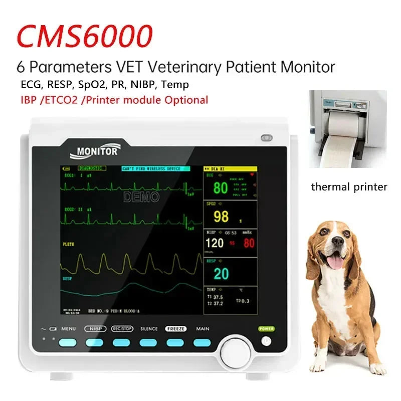 Sinohero Cms6000 Portable Veterinary Monitor Oximeter Detector for Dogs
