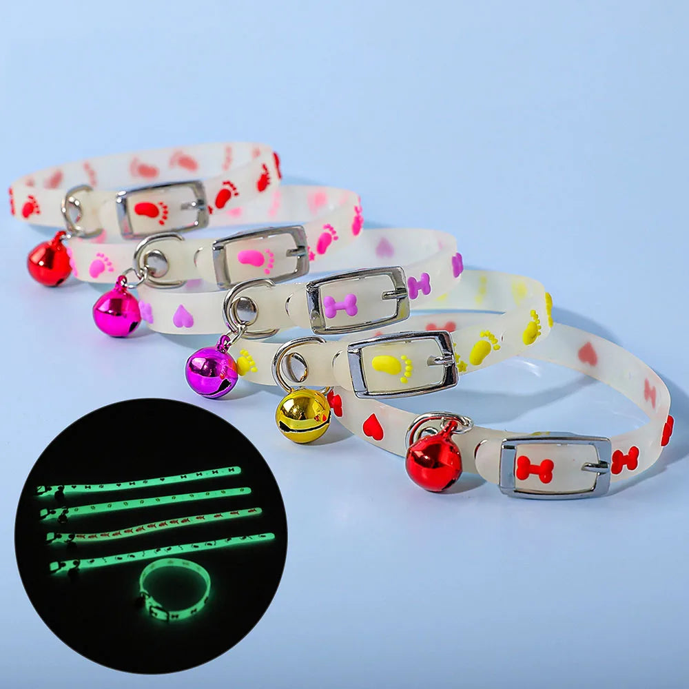 Glowing Cat Dog Collars with Bell Light up - ProPawPet.com