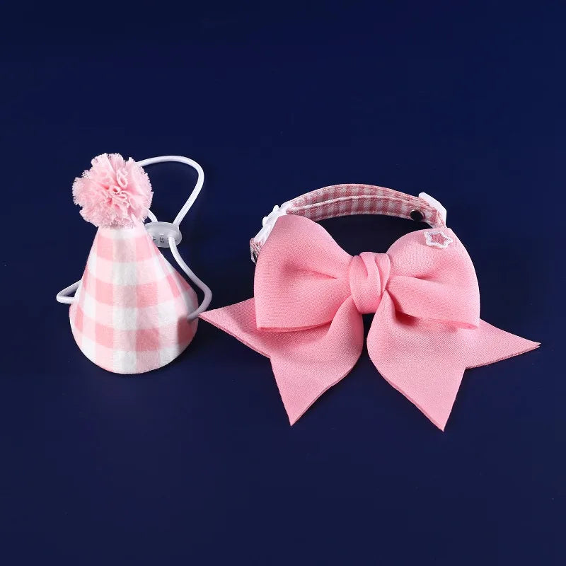 Pet Party Decoration Set Cat & Dog Birthday Hats, Adjustable