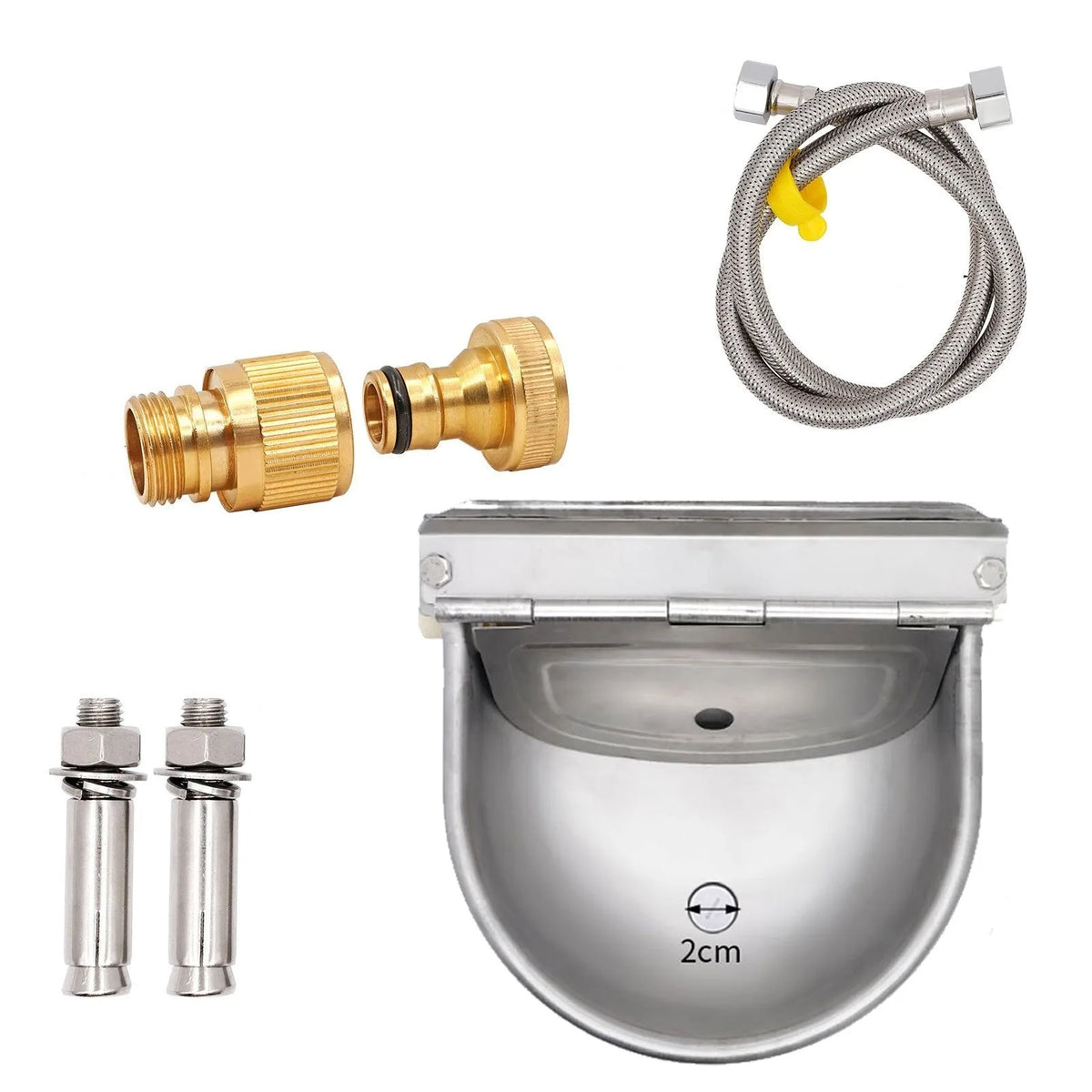 Automatic Animal Drinking Water Dish, Stainless Steel