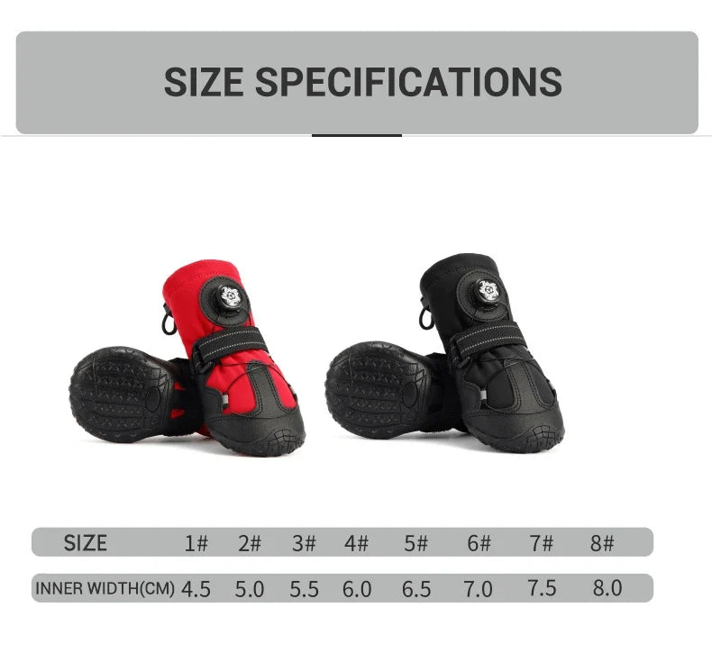 Non-Slip Heavy-duty Dog Boots with Rotating Dial for Med Large Anti – photo 2