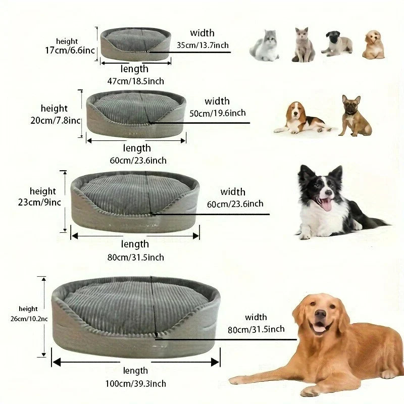 Deluxe Oval Dog Bed - Double-Sided Washable - ProPawPet.com